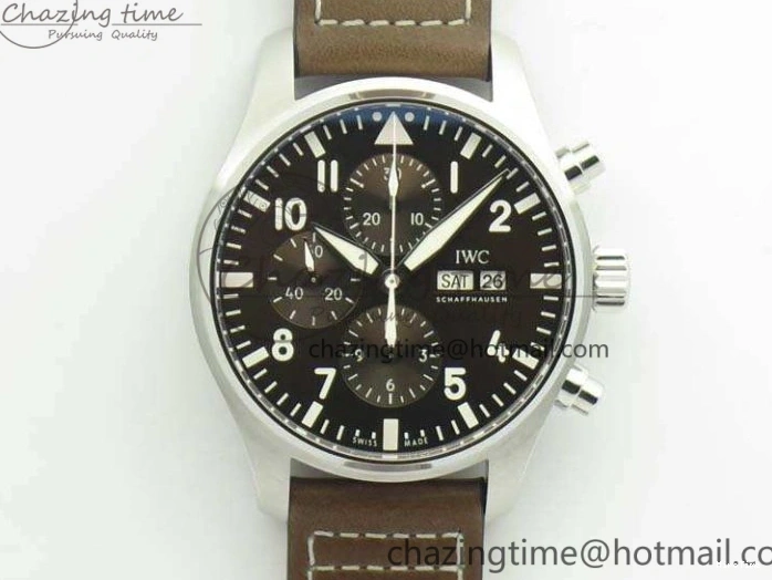 MIROTIME 0523 SunProtective Pilot Chrono IW377713 ZF 1:1 Best Edition Brown Dial On Brown Leather Strap A 7214